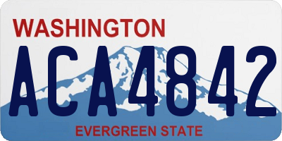 WA license plate ACA4842
