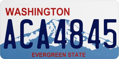 WA license plate ACA4845