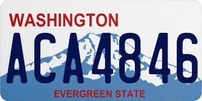 WA license plate ACA4846
