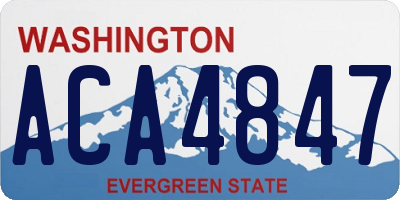WA license plate ACA4847