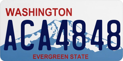 WA license plate ACA4848