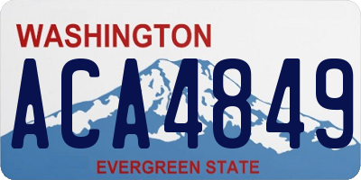 WA license plate ACA4849