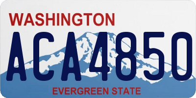 WA license plate ACA4850