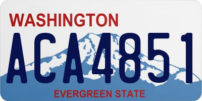 WA license plate ACA4851