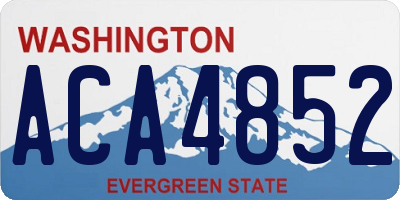 WA license plate ACA4852