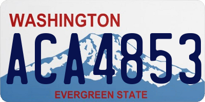 WA license plate ACA4853