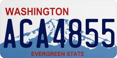 WA license plate ACA4855