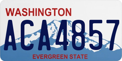 WA license plate ACA4857