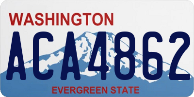 WA license plate ACA4862