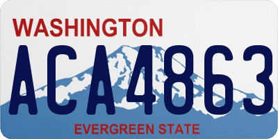WA license plate ACA4863