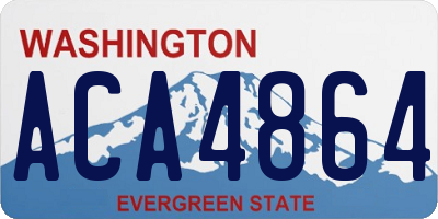 WA license plate ACA4864