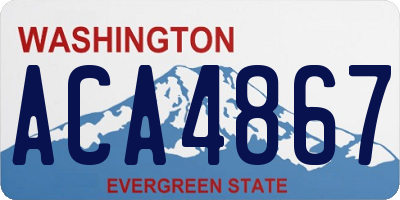WA license plate ACA4867