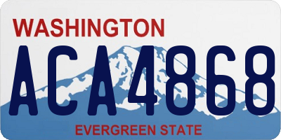 WA license plate ACA4868