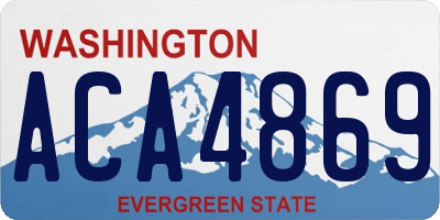 WA license plate ACA4869