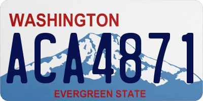 WA license plate ACA4871