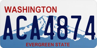 WA license plate ACA4874
