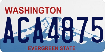 WA license plate ACA4875