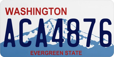 WA license plate ACA4876
