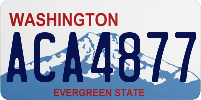 WA license plate ACA4877