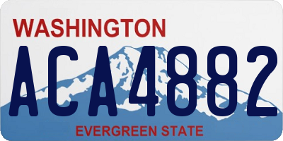 WA license plate ACA4882