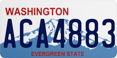 WA license plate ACA4883