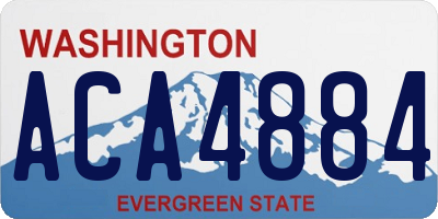 WA license plate ACA4884