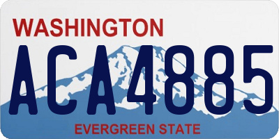 WA license plate ACA4885