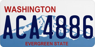 WA license plate ACA4886