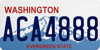 WA license plate ACA4888