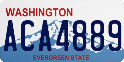 WA license plate ACA4889