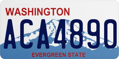 WA license plate ACA4890