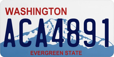 WA license plate ACA4891