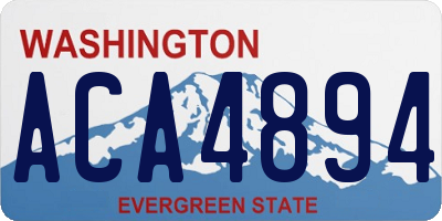 WA license plate ACA4894