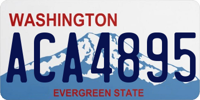 WA license plate ACA4895