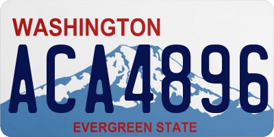 WA license plate ACA4896