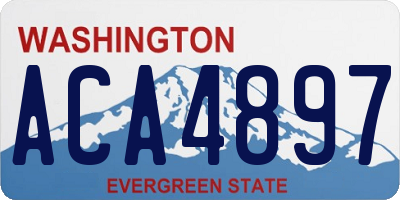 WA license plate ACA4897