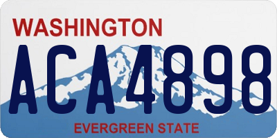 WA license plate ACA4898