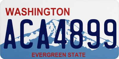 WA license plate ACA4899