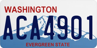 WA license plate ACA4901