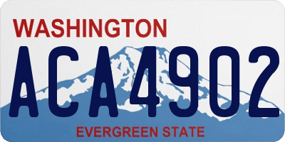 WA license plate ACA4902