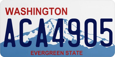 WA license plate ACA4905