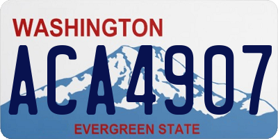 WA license plate ACA4907