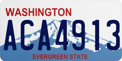 WA license plate ACA4913