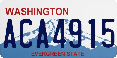 WA license plate ACA4915