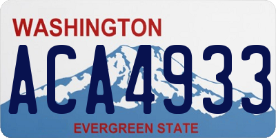 WA license plate ACA4933