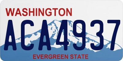 WA license plate ACA4937