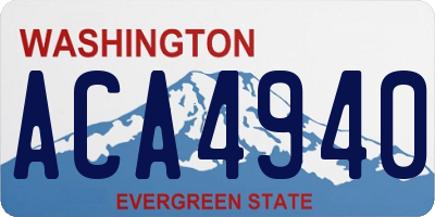 WA license plate ACA4940