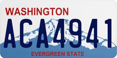 WA license plate ACA4941