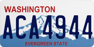WA license plate ACA4944