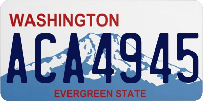 WA license plate ACA4945